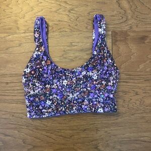 Lululemon Align Reversible Bra in Flower Burst Multi/Charged Indigo Size 2